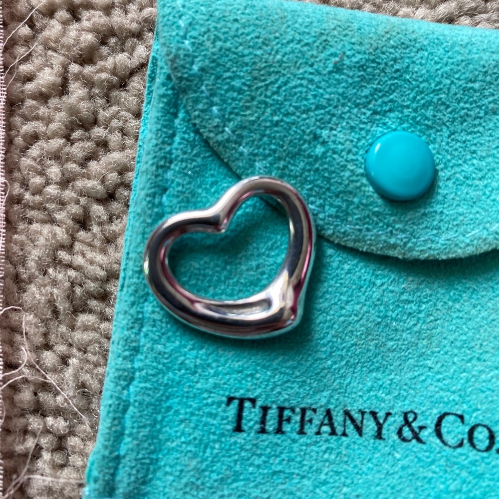Authentic Tiffany & Co Open Heart Pendant.